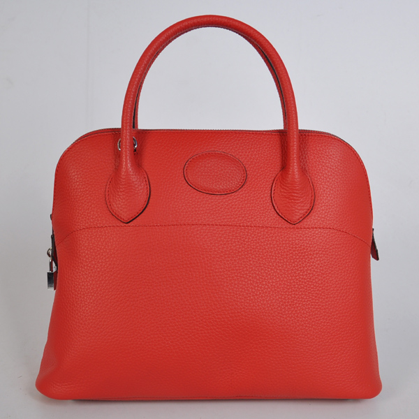 1037FS Hermes Bolide Bag in pelle 37 centimetri clemence in Flame con Sil